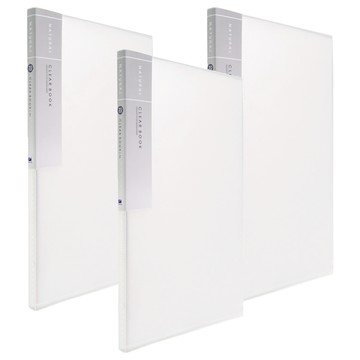 HEEMANG NATURAL透明資料夾20頁  3個  白色