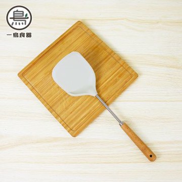【一鳥】煎翻兩用矽膠雙向鏟/多功能矽膠深型鏟勺 橄欖綠(鍋鏟)