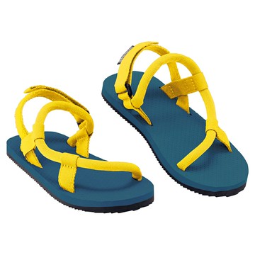 ├登山樂┤日本 mont-bell Lock-on Sandals兒童涼鞋暗鴨/黃 # 1129513DM/YL