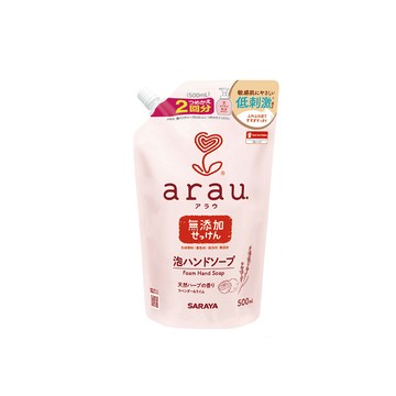 SARAYA 【日本 】arau.愛樂寶 溫和洗手慕斯補充包500ml