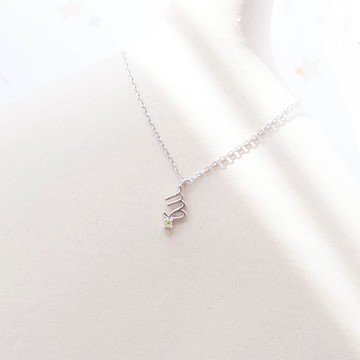 處女座925純銀天然石星座項鍊