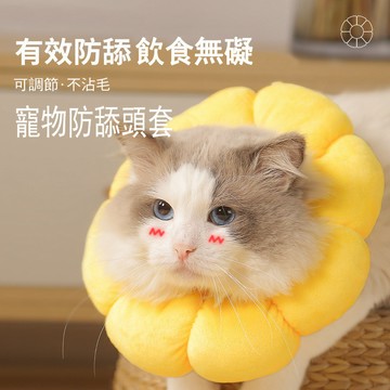 寵物防舔頭套 伊莉莎白圈 防舔圈 防舔頭套 貓頭套 狗頭套 犬/貓通用 手術絕育防護頭 防舔咬 太陽花頭套 寵物頭套