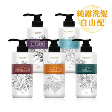 【古寶】純露洗髮精480g（玫瑰／苦橙／薄荷／檸檬／雪絨花）_自由配