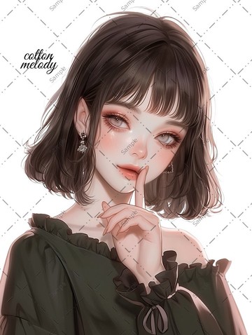 original sticker no.1439 人物貼紙 原創貼紙 人物貼紙 女孩貼紙 原創人物貼紙