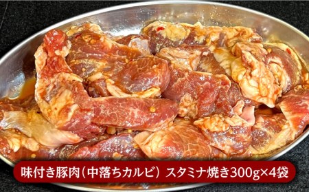 希少部位！島原半島産豚 中落ちカルビ 大容量 食べ比べセット 合計3.6kg   豚 豚肉 カルビ   南島原市   はなぶさ[SCN132]