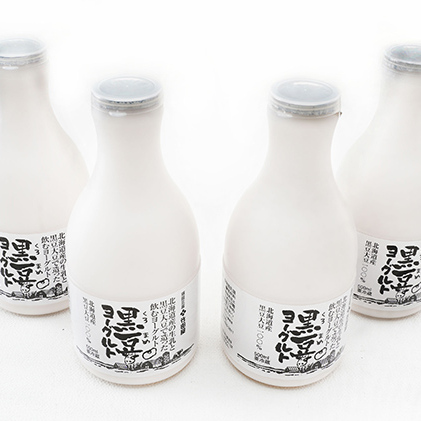 3カ月 定期便　北海道産　黒豆ヨーグルト（飲むヨーグルト）500ml×4本