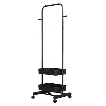 dayneeds 日需百備 極簡主義移動式衣帽架 吊衣架 收納架 掛衣架 衣櫥架 CFD4147152-BK  黑色  46 x 41 x 151cm