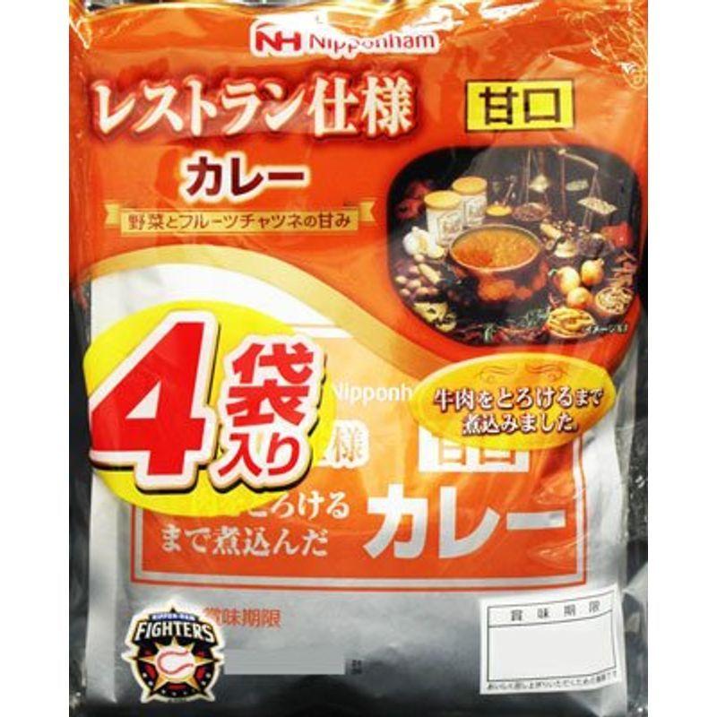 日本ハム レストラン仕様カレー 甘口 680g（170g×4P）×10袋入