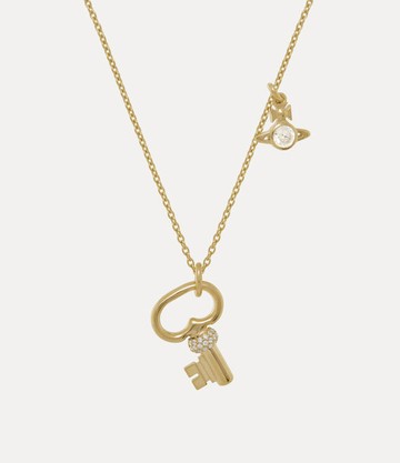 Vivienne Westwood Baya Pendant Necklace Gold Silver / Cubic Zirconia Women