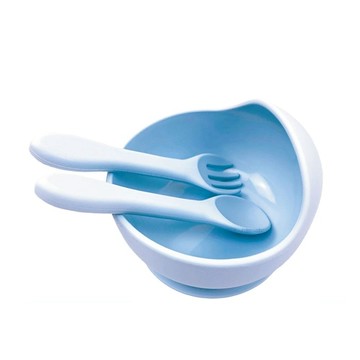 【海夫健康生活館】RH-HEF 吸盤防傾倒 矽膠止滑防灑碗 老人兒童學習餐具 一組入(ZHCN2327)