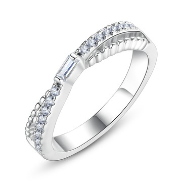 戒指．防小人尾戒．疊戴．混搭｜交叉造型．銀色款