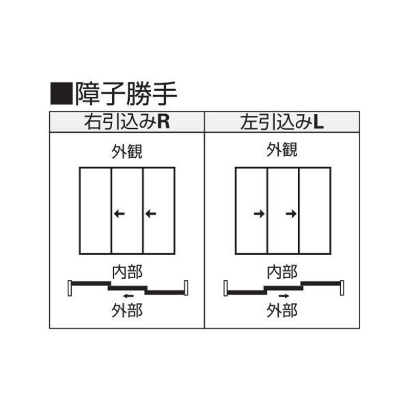 YKKAP玄関 断熱玄関引戸 れん樹[大開口引戸] 6尺袖付2枚建[標準外側