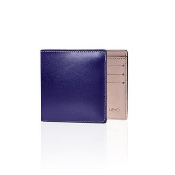 【LIEVO】 GRACE - 水蠟皮短夾_深礦藍
