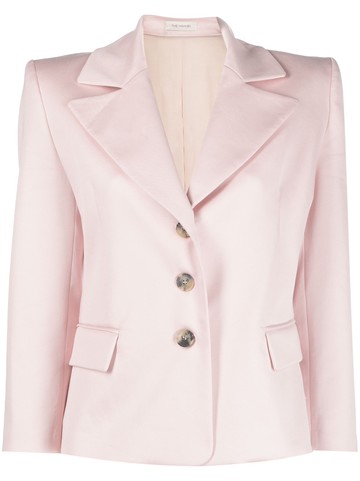The Mannei - Arda single-breasted cotton blazer - women - Elastane/Viscose/Cotton/Polyamide - 38 - Pink