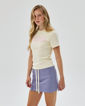MARDI MERCREDI 印花短TEE 奶油色 字母LOGO 修身 FITTED TSHIRT ESSENTIAL