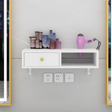 免運 開立發票 收納置物架 壁掛收納架  理發店工具柜美發店鏡子鏡臺柜一體式理發柜子工具柜美發店柜子