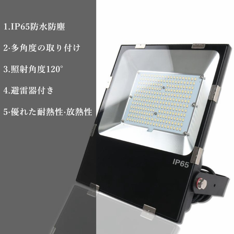 led投光器 150w 1500w相当 IP65防水 作業灯 led 明るい 屋外用 駐車場