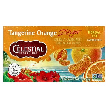 Celestial Seasonings, 花草茶，不含​​咖啡萃取，柑橘橙活力飲品，20茶包，1.7盎司（47克）