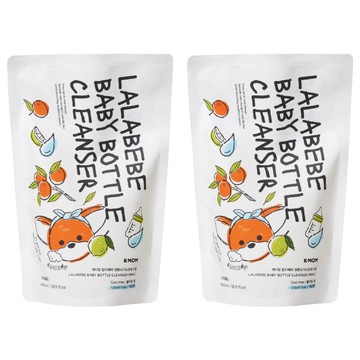 MOTHER-K K-MOM LALABEBE 草本極淨蔬果奶瓶清潔劑 補充包  400ml  2包