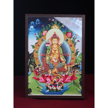 圣飾奇緣 唐卡畫像西藏熱貢精品手繪復制客廳玄關供奉擺件 掛畫