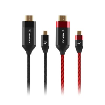 MOMAX Elite Link Type-C to HDMI 影音轉接線 - 紅 (DTH1)