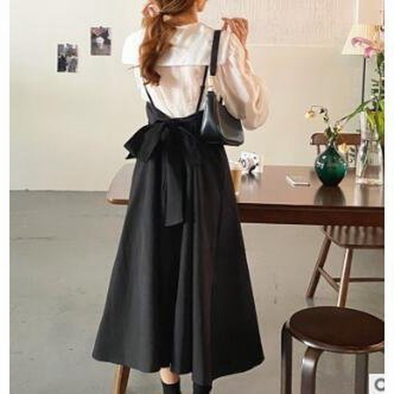 バックリボン 可愛い メイド服 キャミワンピース 韓国ファッション オルチャン 通販 Lineポイント最大0 5 Get Lineショッピング
