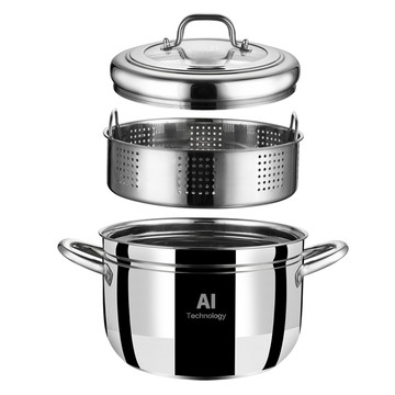 Balunfini IH電磁爐適用不鏽鋼多功能蒸鍋  1個  30cm