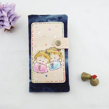 頑皮天使皮革布長夾