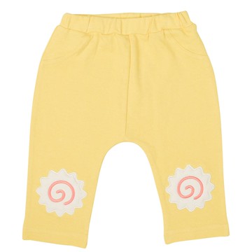 akachan honpo - 7分褲-膝蓋補強-黃色