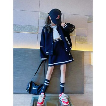 女童JK套裝春裝2026新款兒童學院運動服女孩大童洋氣時髦裙子斷碼