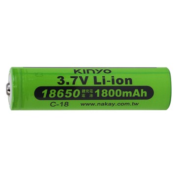 Kinyo 18650鋰電池 1800mAh C-18  1個  1個裝