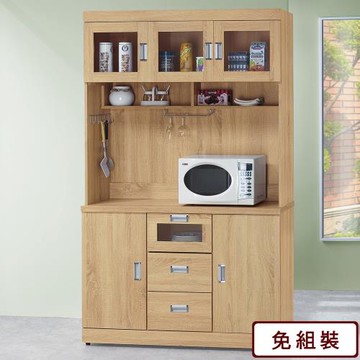 【AS雅司】莫拉塔原橡美耐板4尺餐櫃(全組)-121×43×205.5cm