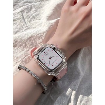 RM改裝套裝 改裝款 APPLE WATCH AP透明改裝套裝 透明錶殼 硅膠錶帶 S8 S7 男女錶帶