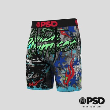 【PSD Underwear 官方旗艦店】 BROKEN PROMISES- 平口四角褲-EMO-黑色
