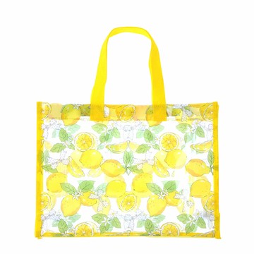 日本 ZOOLAND - 防水PVC手提袋/游泳包-鮮嫩檸檬-黃色 (25x34cm)