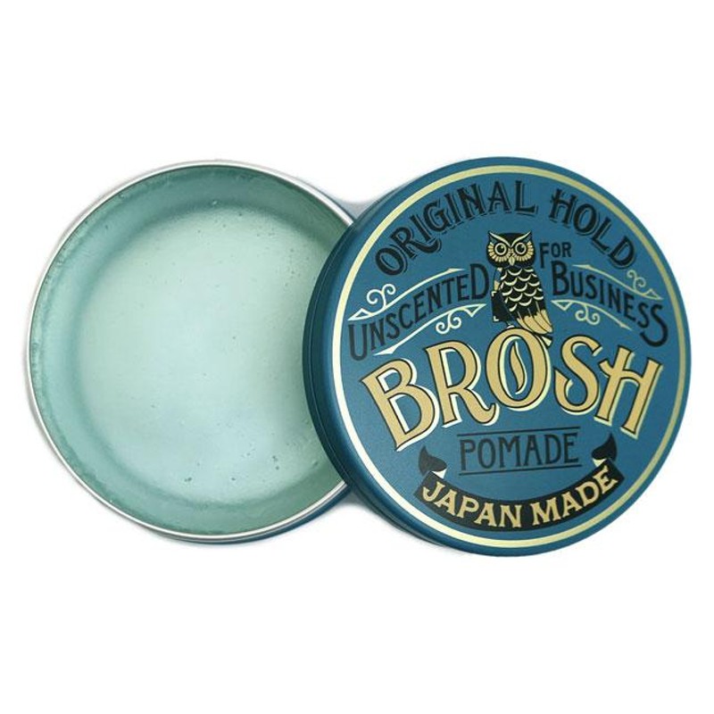 BROSH ブロッシュ ポマード 水性 無香料 グリース スタイリング剤 整髪料 メンズ BROSH POMADE UNSCENTED BIZ  115g | LINEショッピング