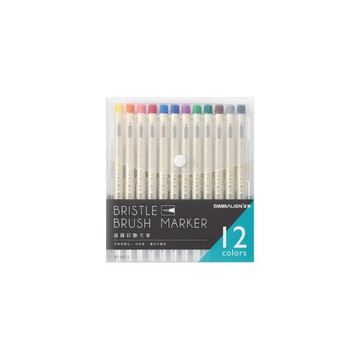 雄獅  BP34彩艷毛筆12/24色12色