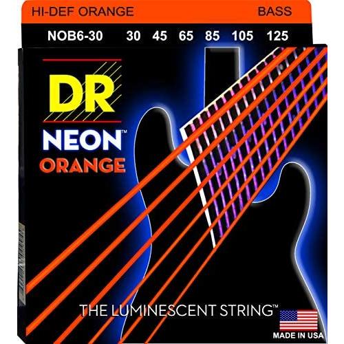 DR Strings Nickel Coated Bass Guitar Strings, Medium NOB6-30