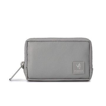【PORTER INTERNATIONAL】復古品味 MORI系列 零錢包(晨霧灰)