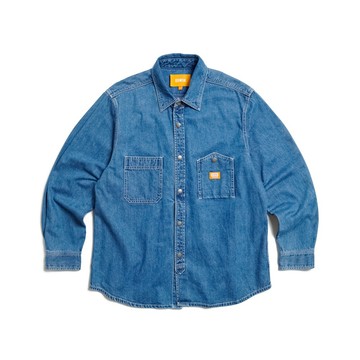 EDWIN｜男裝｜寬版厚磅牛仔長袖襯衫