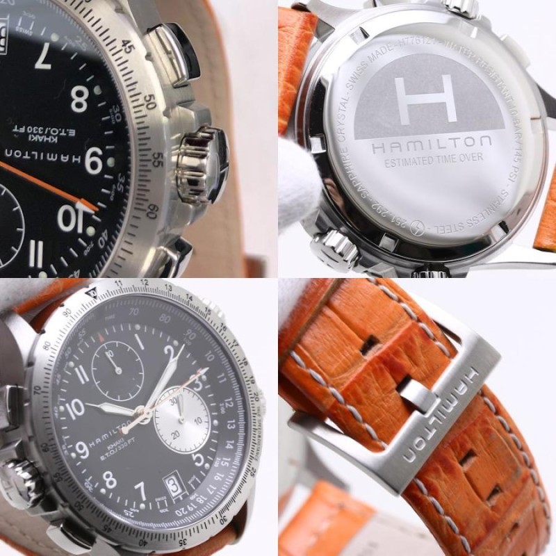 HAMILTON ハミルトン KHAKI カーキ アビエーション ETO クロノグラフ H77612933 H776121 メンズ /36945  【中古】 腕時計 | LINEブランドカタログ