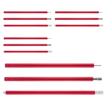 FAmILyLIFE 生活 超輕量全鋁合金彈扣式營柱 聖誕紅  直徑28mm x 180cm  4個