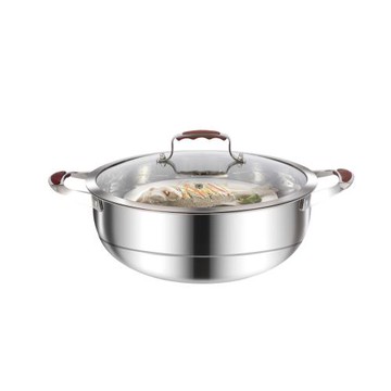 【鵝頭牌】304不鏽鋼蒸火鍋34cm-CI-3403