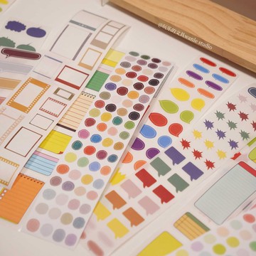 基礎款膠帶/手繪圓點貼/記事本/多巴胺輕復古框/膠片框