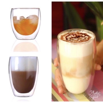 💕 現貨 雙層耐熱玻璃杯 牛奶杯 咖啡杯 果汁杯