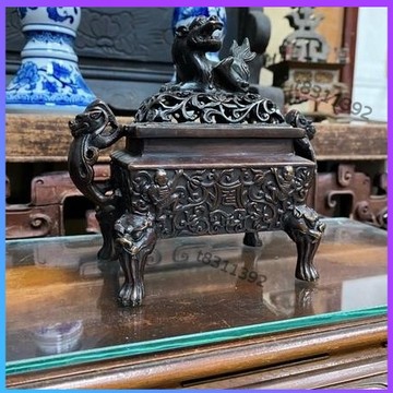✨台灣出貨✨四方鼎銅爐 神明用品 淨香爐 銅爐 宴王用品 香案 行臺 廟會