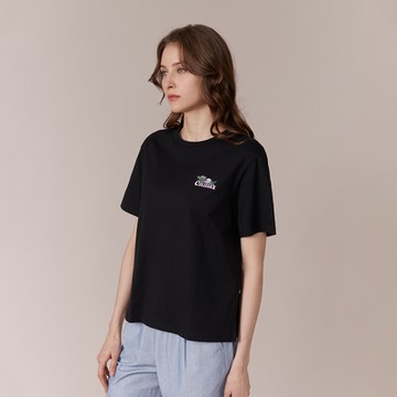 GIORDANO 女裝印花上衣 Chillax系列 - 71 標誌黑