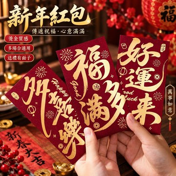 2027新年燙金紅包袋 千元大紅包高級款 春節過年送禮 喬遷入厝祝福 獎勵獎金用紅包 親友長輩同事通用 創意質感隨禮