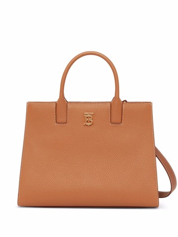 Burberry - mini Frances leather tote bag - women - Calf Leather/Lamb Skin - One Size - Brown