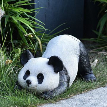 ❃精品/免運/含稅❃仿真動物熊貓鵰塑裝飾品擺件別墅幼兒園戶外陽臺院子裝飾庭院佈置